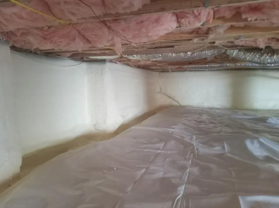 Crawl space encapsulation with closed-cell spray foam for Attic Insulation in Tukwila